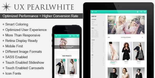 UX Pearlwhite Fast Responsive Magento Theme