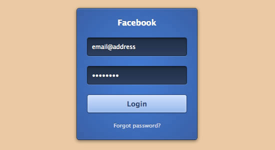 Facebook Login Form