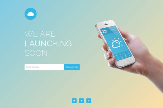 Cloud - Mobile App Coming Soon Responsive Template