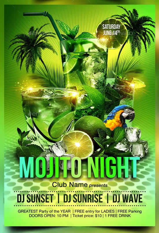 Mojito Night Flyer Template