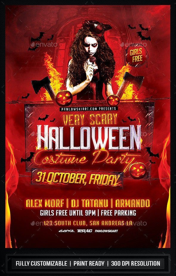 Scary Halloween Party Flyer